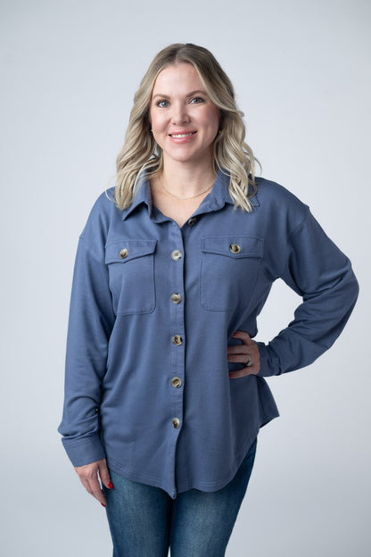 *Brenna Button Down Top - Denim*