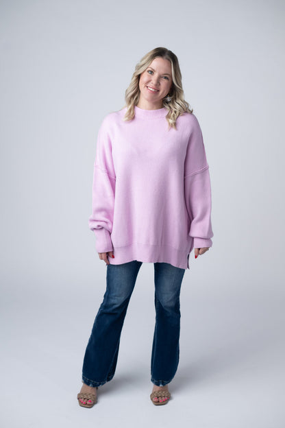 IN STOCK Aurora Cozy Sweater - Lilac FINAL SALE