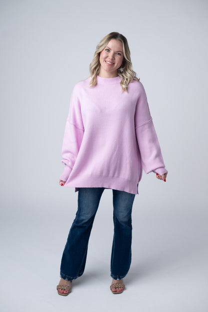 IN STOCK Aurora Cozy Sweater - Lilac FINAL SALE
