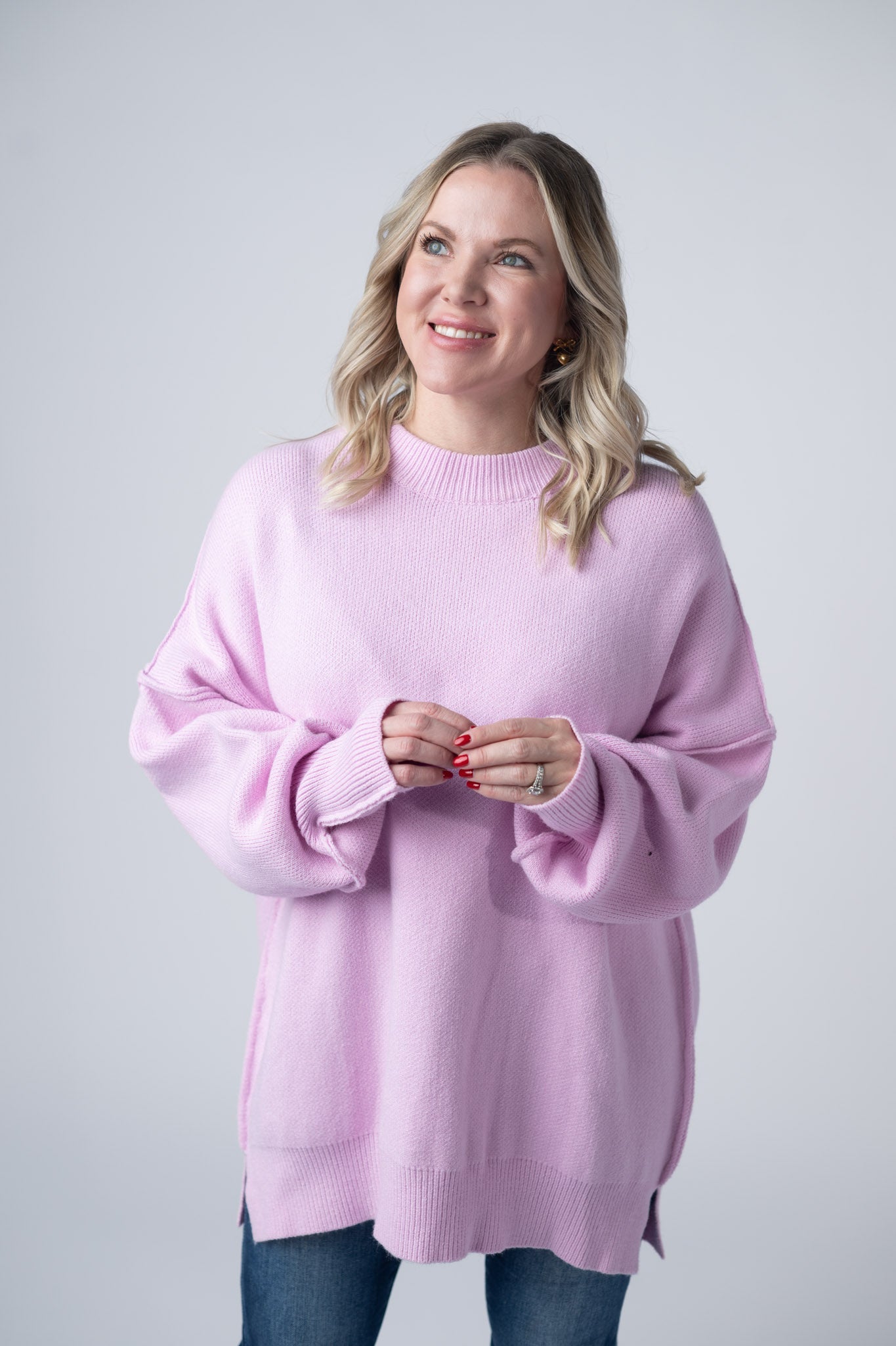 IN STOCK Aurora Cozy Sweater - Lilac FINAL SALE