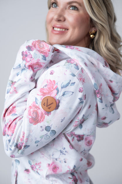 IN STOCK HalfZip Hoodie - Pink Bloom FINAL SALE