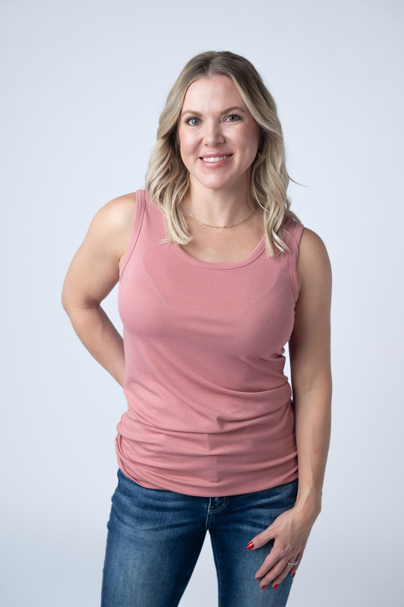 IN STOCK Ava Tank - Rose FINAL SALE