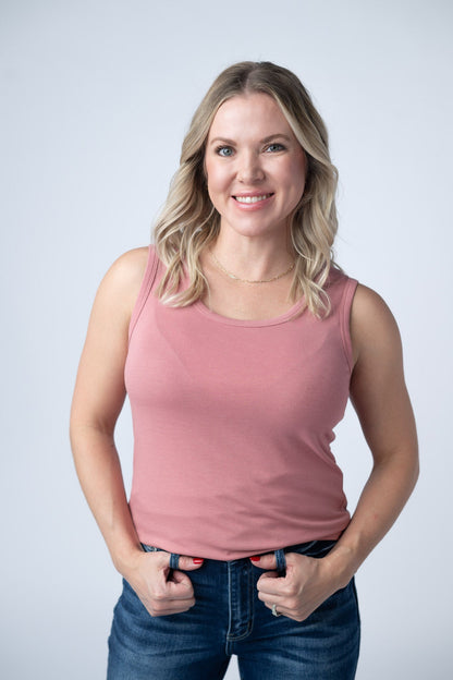 IN STOCK Ava Tank - Rose FINAL SALE