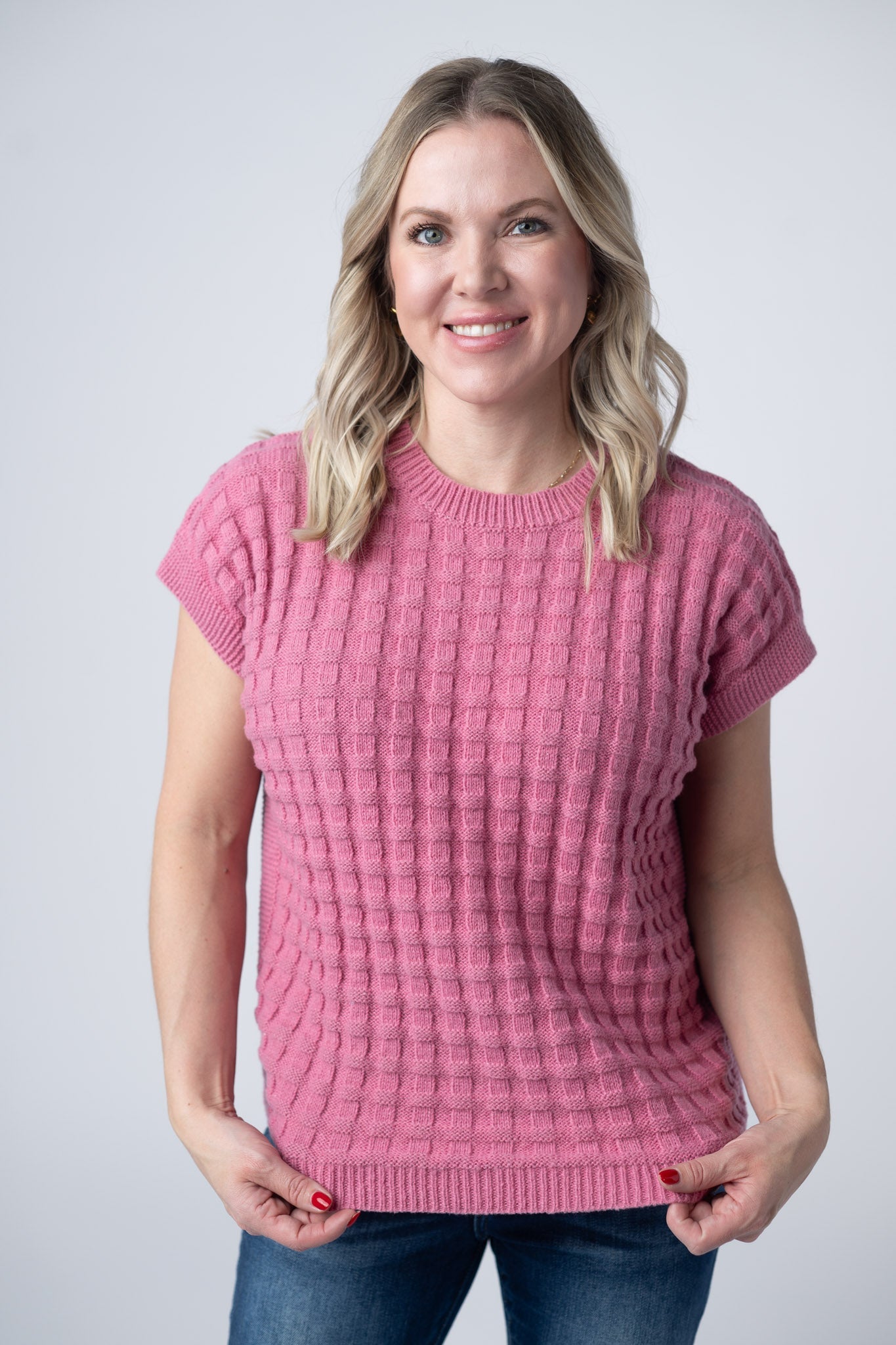 IN STOCK Kelly Knitted Top - Rose FINAL SALE