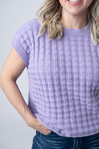 IN STOCK Kelly Knitted Top - Lavender FINAL SALE