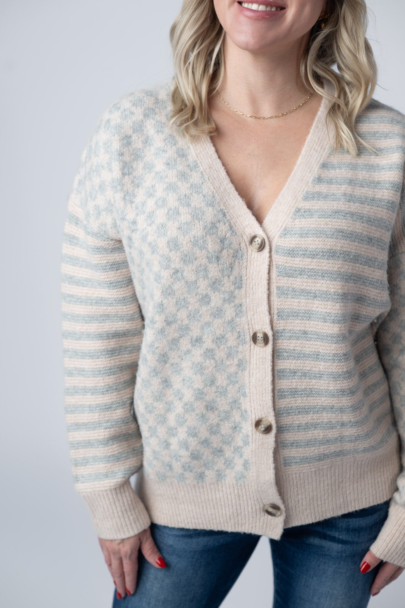 IN STOCK Pattern Mix Neutral Cardigan