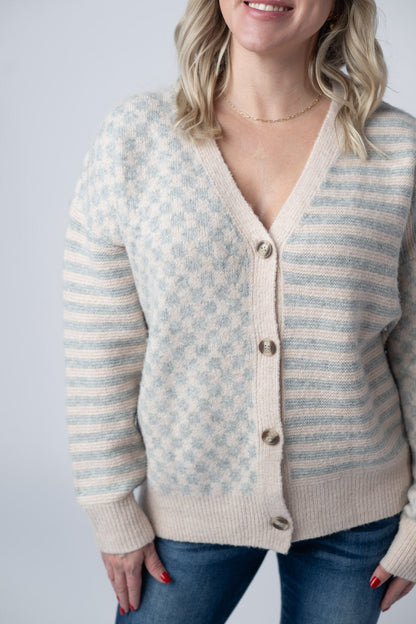 IN STOCK Pattern Mix Neutral Cardigan
