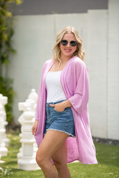 IN STOCK Ellie Cover-Up Kimono - Lilac FINAL SALE