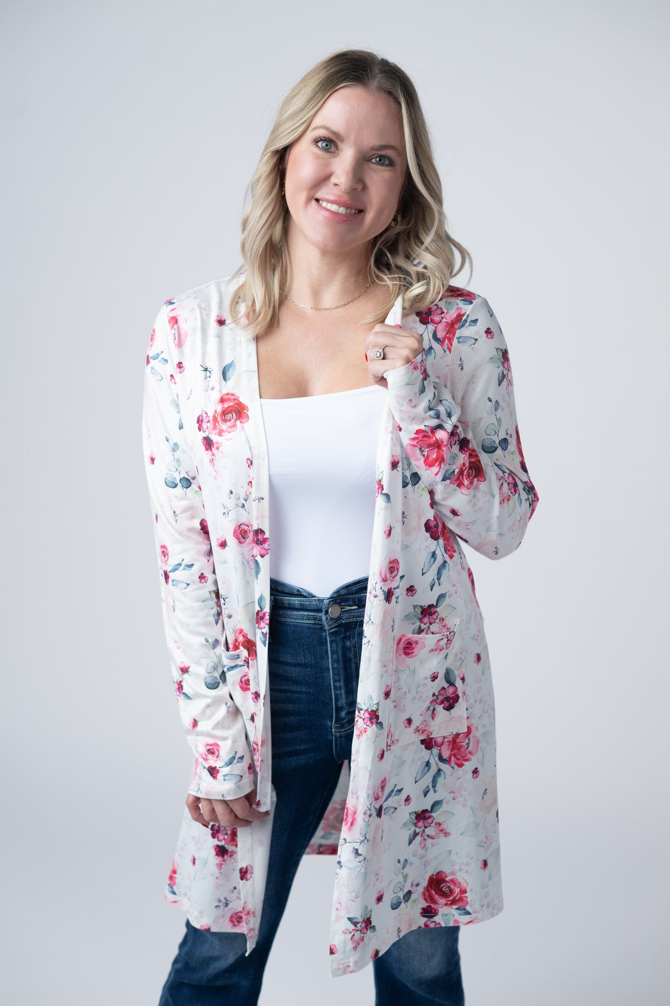 IN STOCK Classic Cardigan - Pink Bloom FINAL SALE