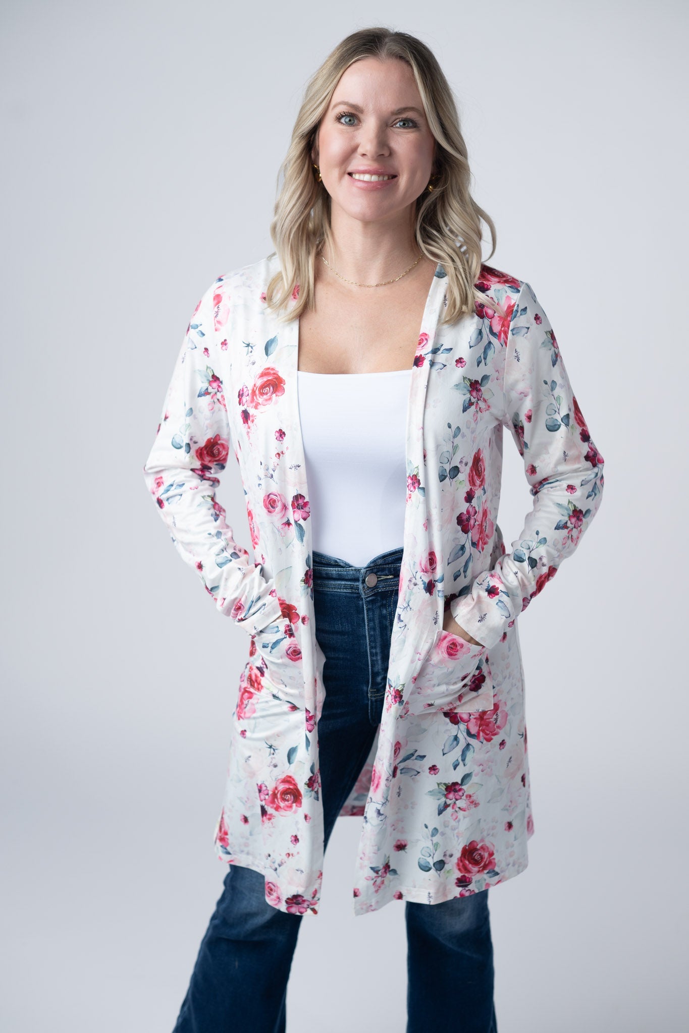 IN STOCK Classic Cardigan - Pink Bloom FINAL SALE