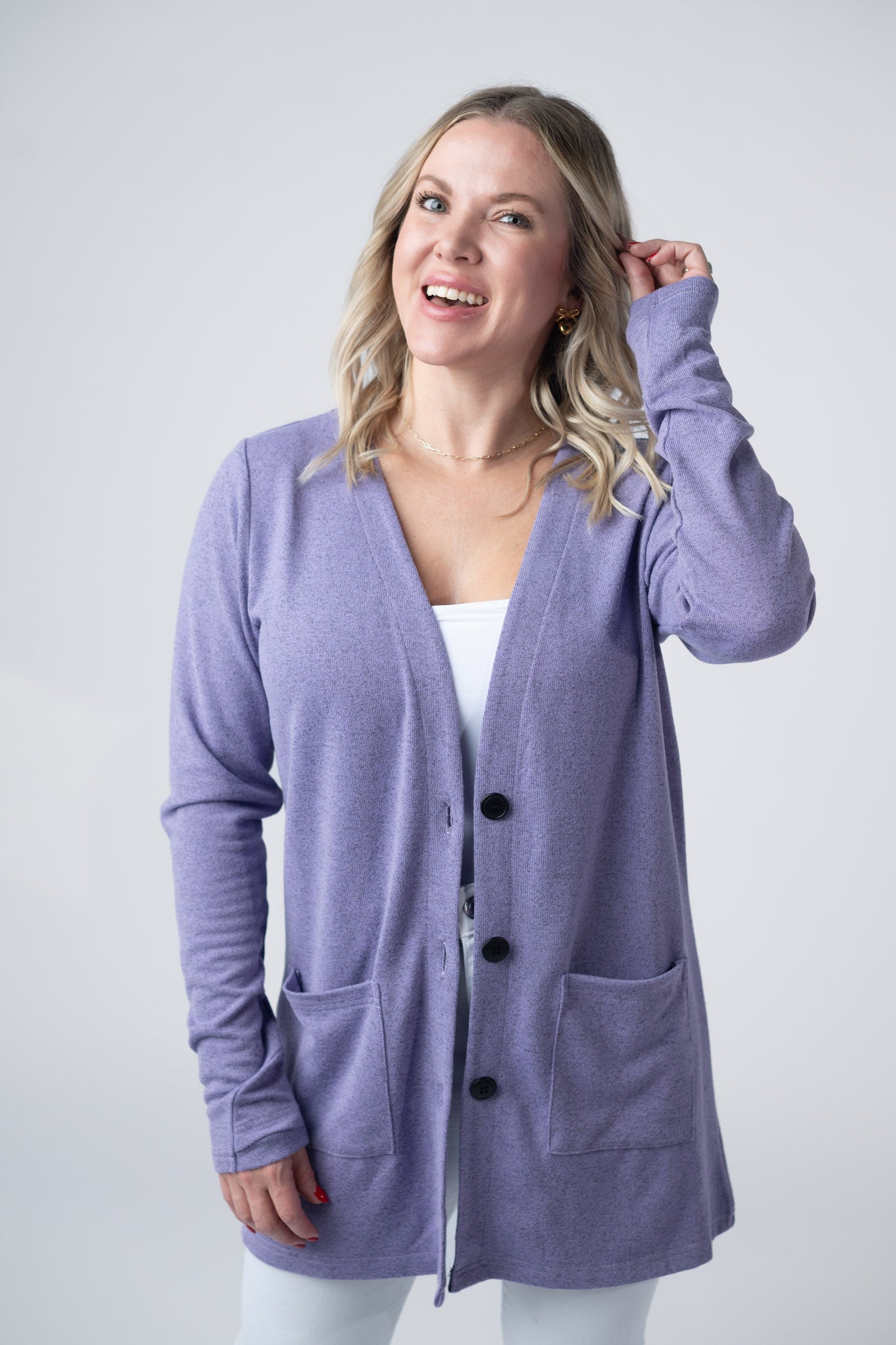 IN STOCK Cori Cardigan - Lavender FINAL SALE