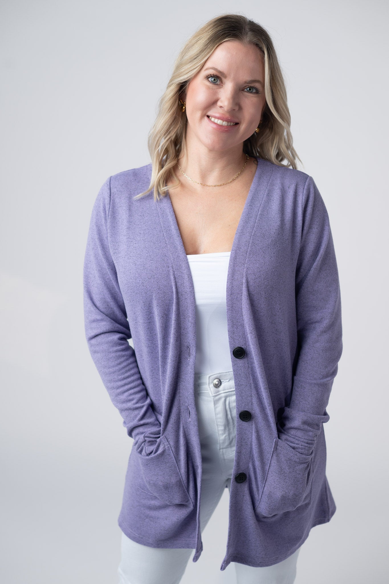 IN STOCK Cori Cardigan - Lavender FINAL SALE