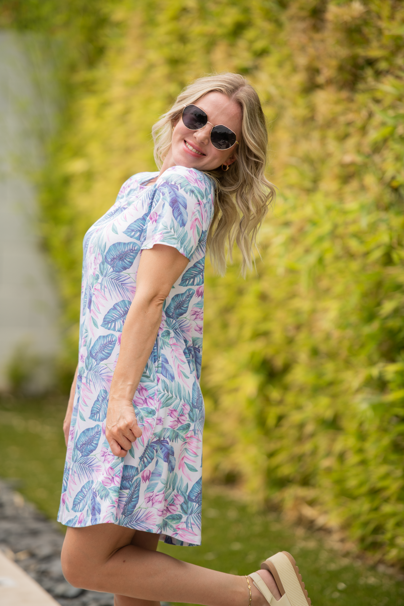 IN STOCK Alicia Dress - Tropical Leaf FINAL SALE