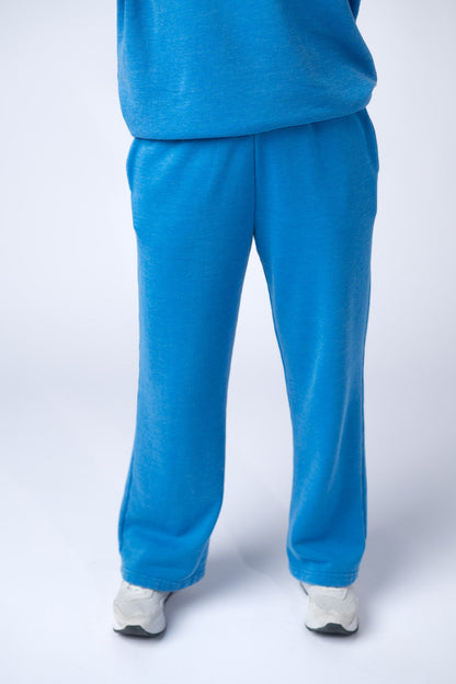 IN STOCK Wide Leg Vintage Wash Bottoms - Winter Blue FINAL SALE