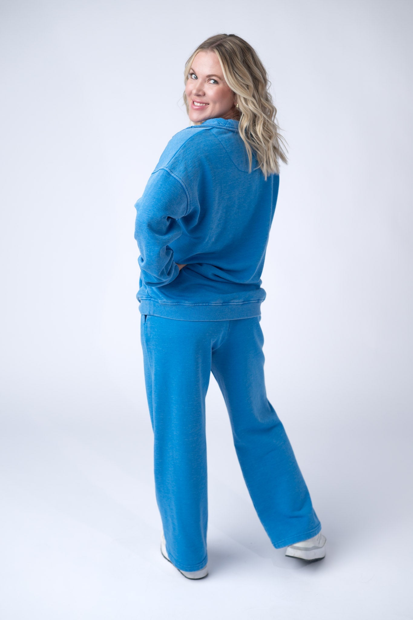 IN STOCK Jesse Vintage Wash Snap Pullover - Winter Blue FINAL SALE