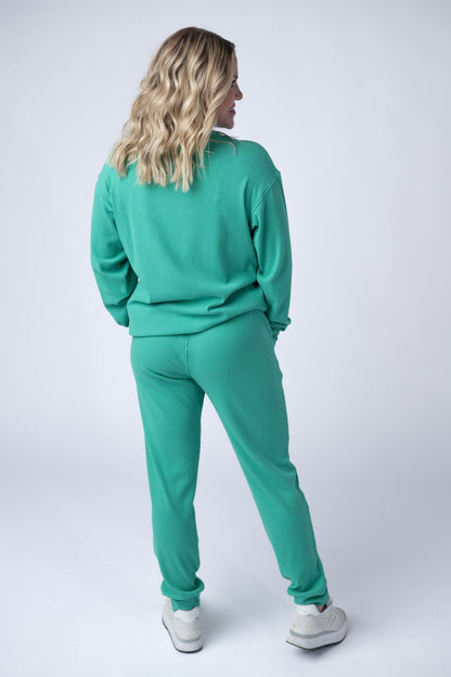 IN STOCK Corrine Ribbed Pullover Top - Emerald FINAL SALE