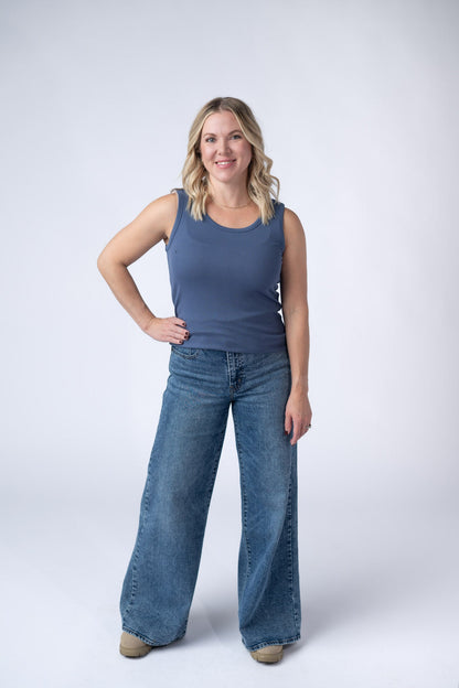 IN STOCK Ava Tank - Blue FINAL SALE