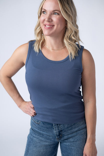 IN STOCK Ava Tank - Blue FINAL SALE