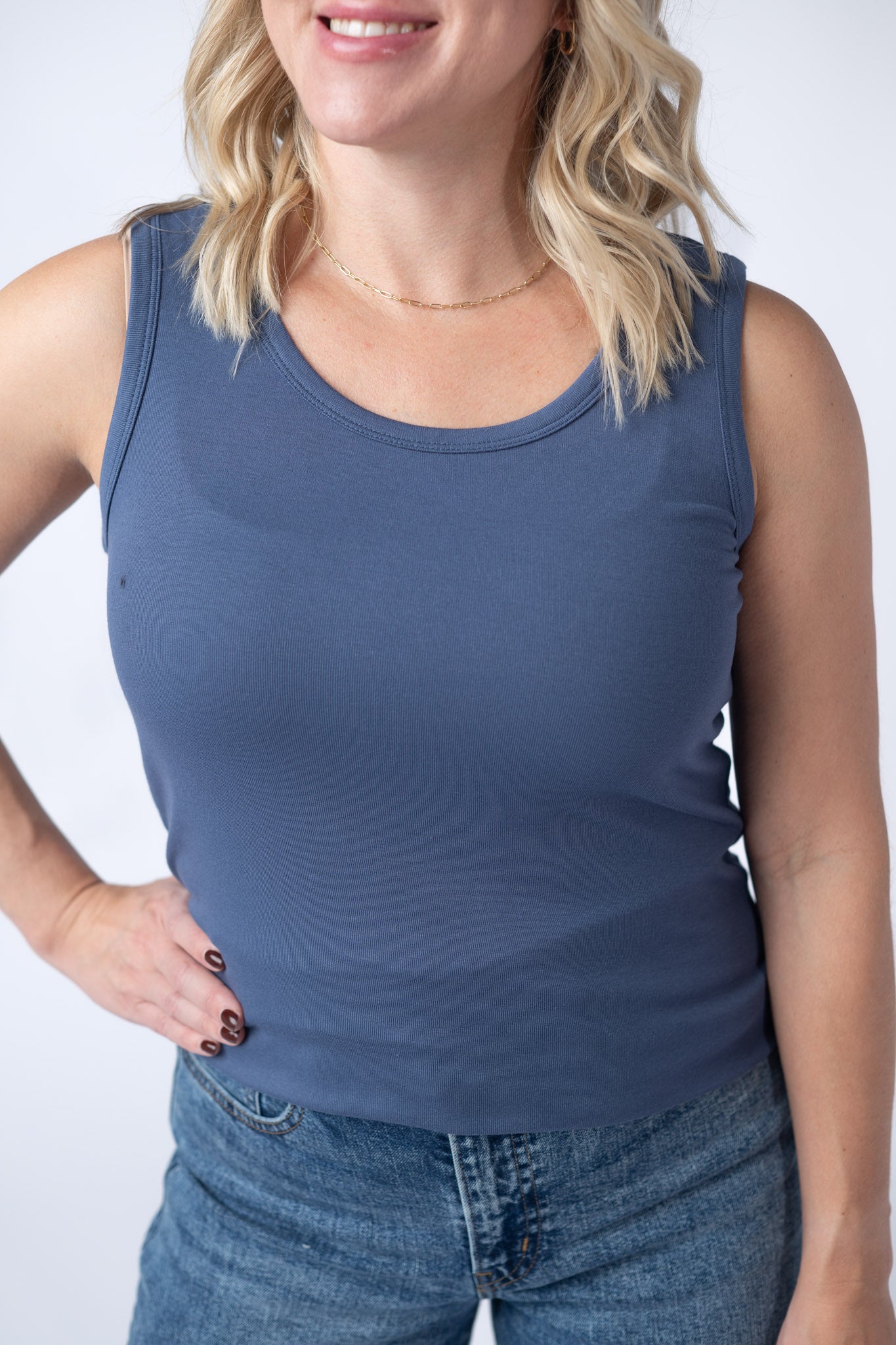 IN STOCK Ava Tank - Blue FINAL SALE