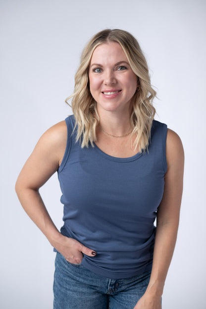 IN STOCK Ava Tank - Blue FINAL SALE