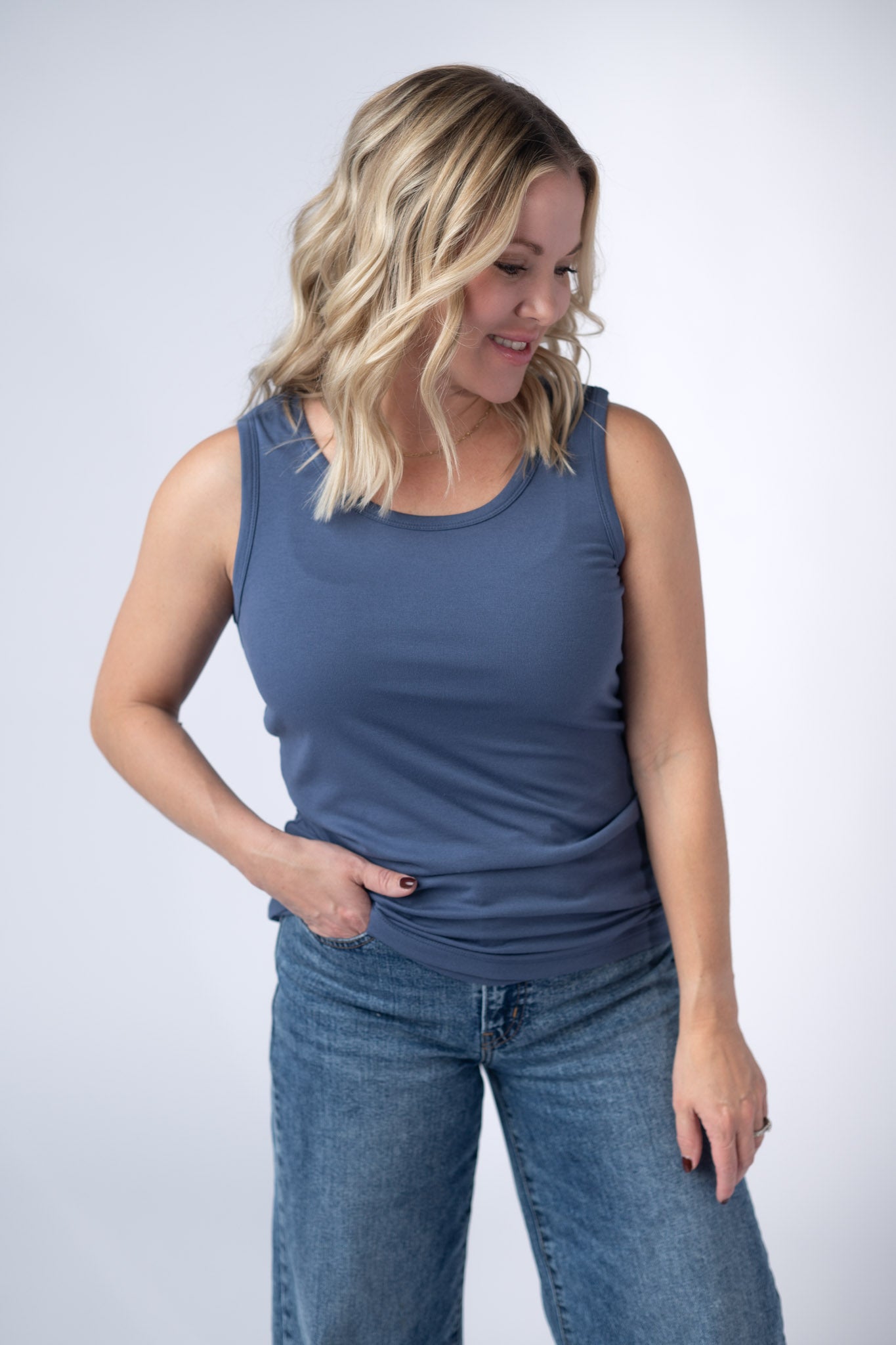 IN STOCK Ava Tank - Blue FINAL SALE