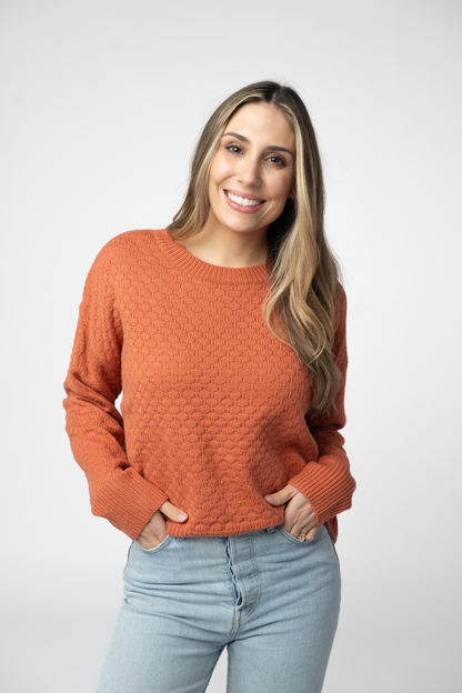 IN STOCK Gianna Pullover Sweater - Pumpkin