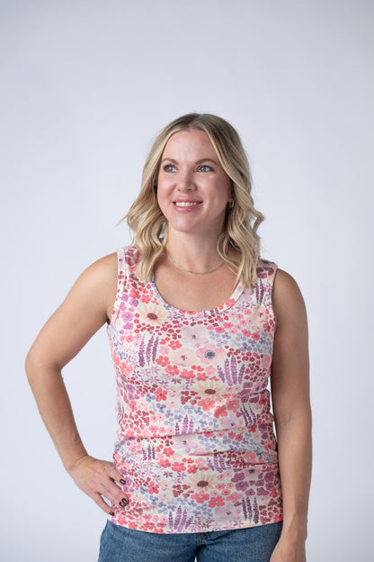 IN STOCK Ava Tank - Coral Sunset Floral FINAL SALE