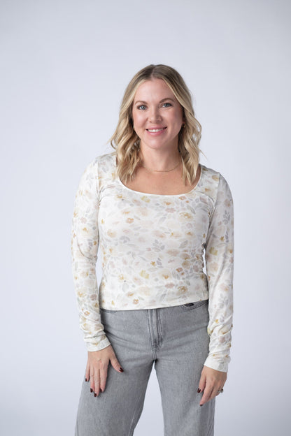 IN STOCK Alyssa Long Sleeve Top - Blush Floral FINAL SALE