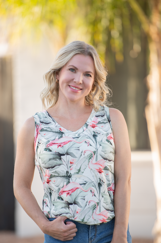 IN STOCK Noelle Tank - Flamingos FINAL SALE