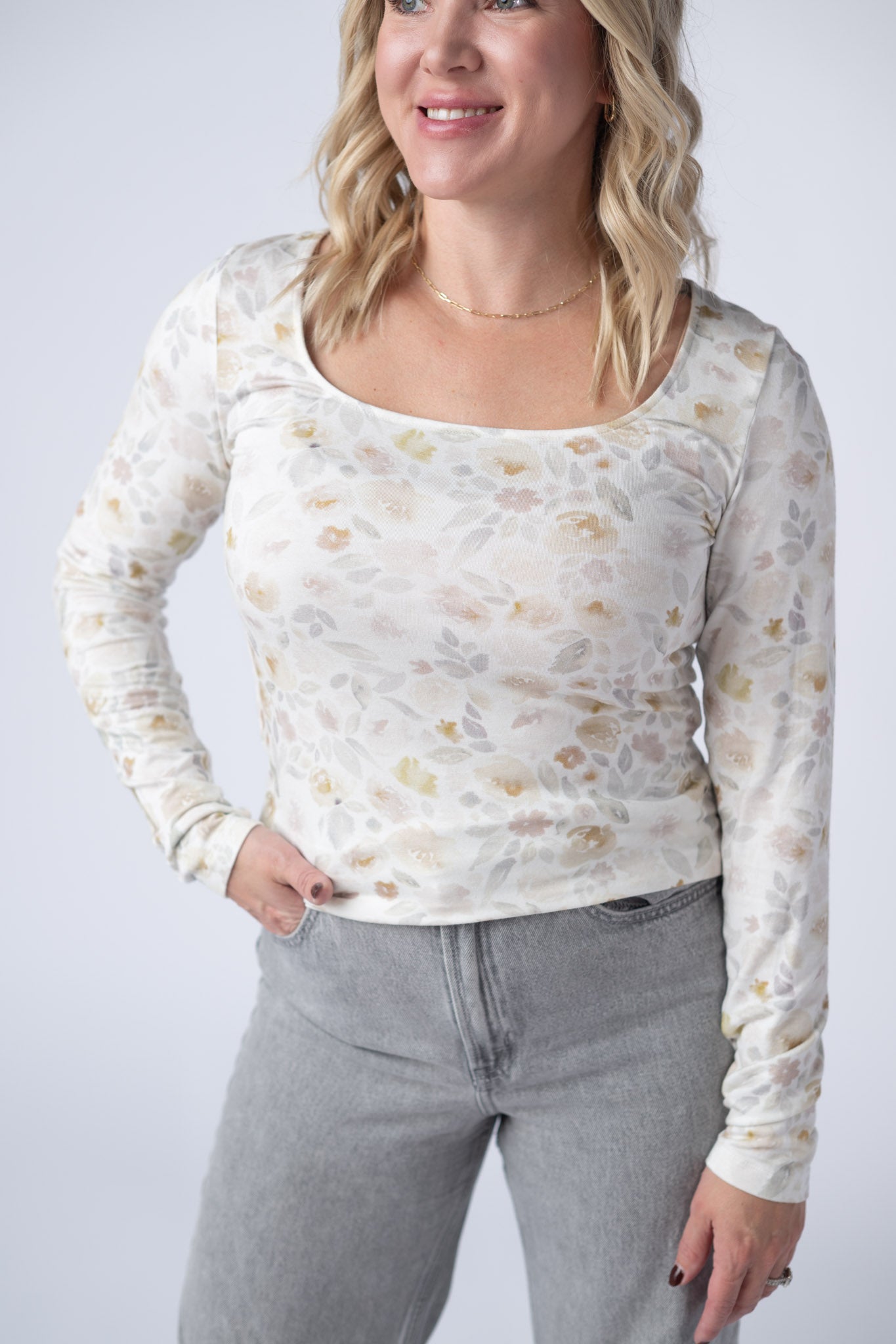 IN STOCK Alyssa Long Sleeve Top - Blush Floral FINAL SALE