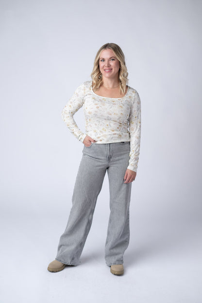 IN STOCK Alyssa Long Sleeve Top - Blush Floral FINAL SALE