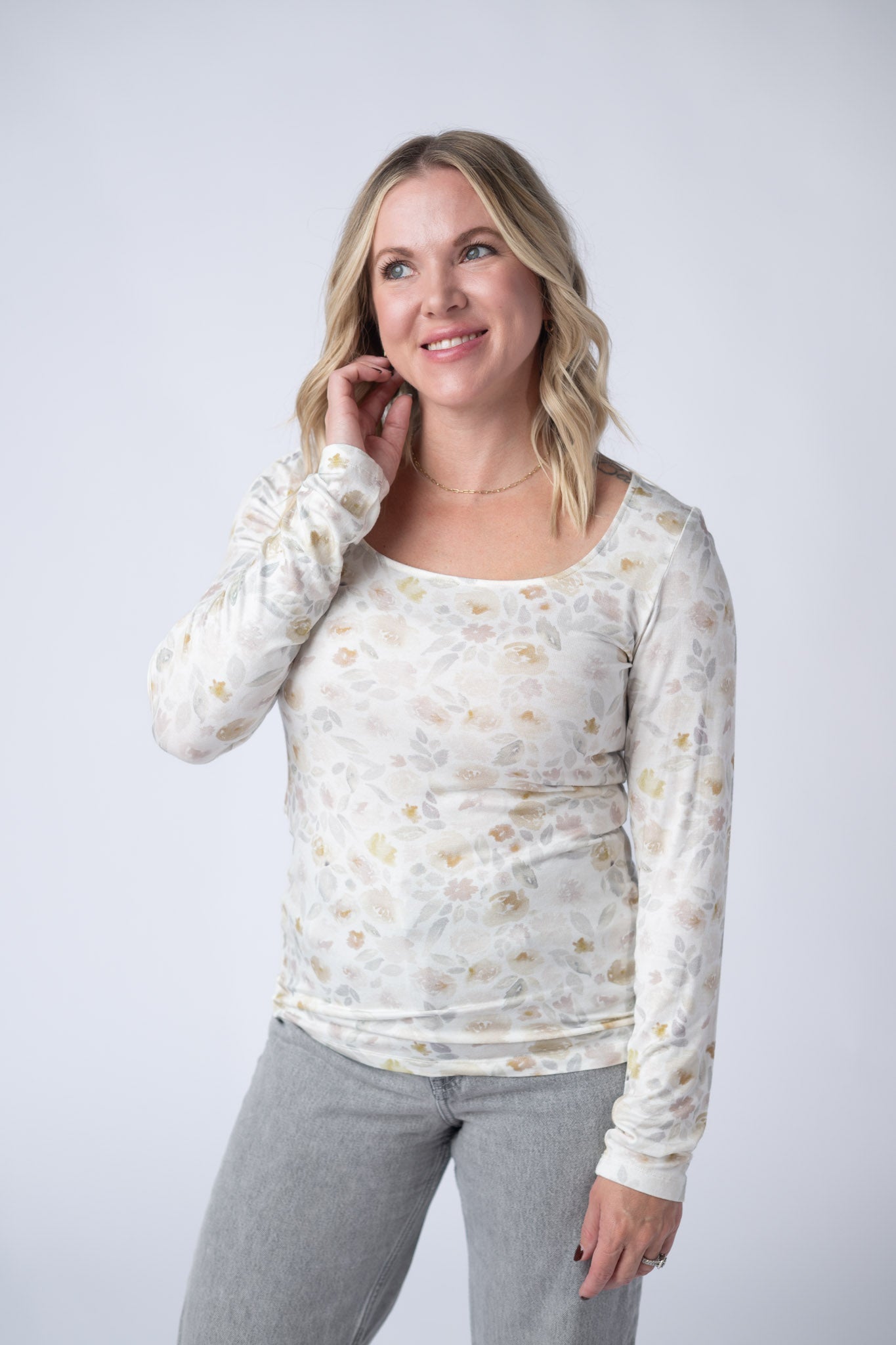 IN STOCK Alyssa Long Sleeve Top - Blush Floral FINAL SALE