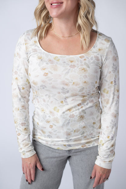 IN STOCK Alyssa Long Sleeve Top - Blush Floral FINAL SALE