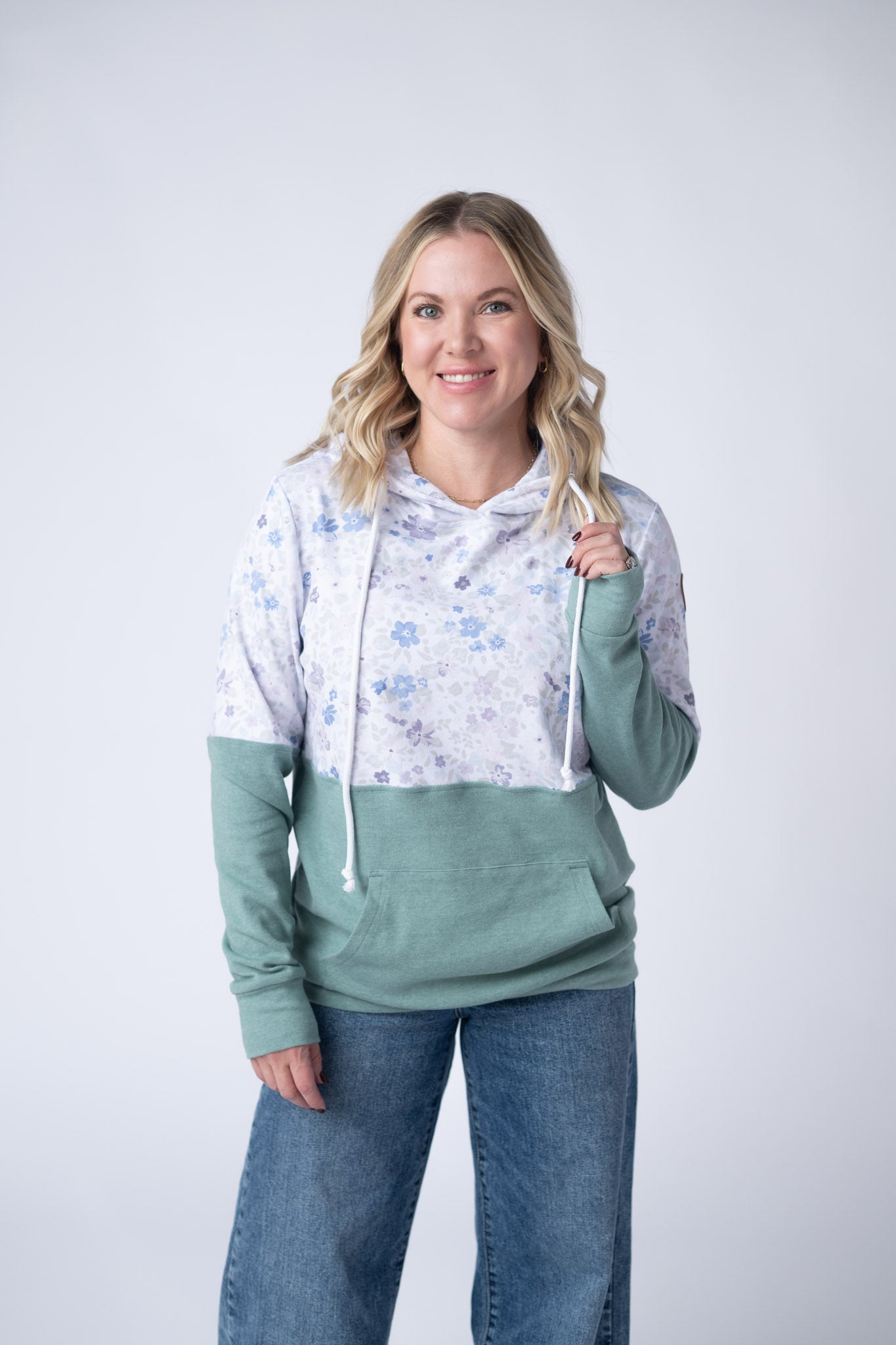 IN STOCK Hailey Pullover Hoodie - Spring Meadows and Sage FINAL SALE
