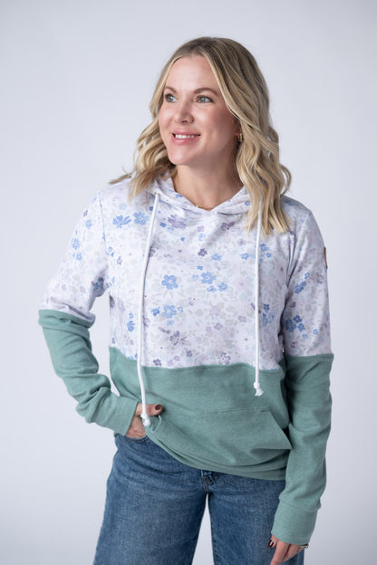 IN STOCK Hailey Pullover Hoodie - Spring Meadows and Sage FINAL SALE