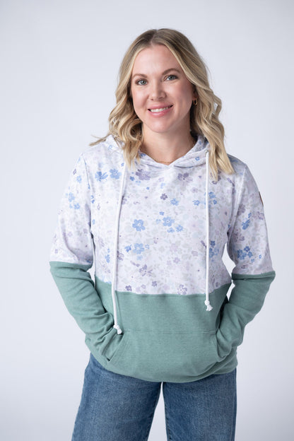 IN STOCK Hailey Pullover Hoodie - Spring Meadows and Sage FINAL SALE
