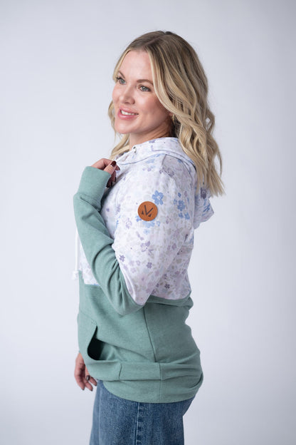IN STOCK Hailey Pullover Hoodie - Spring Meadows and Sage FINAL SALE