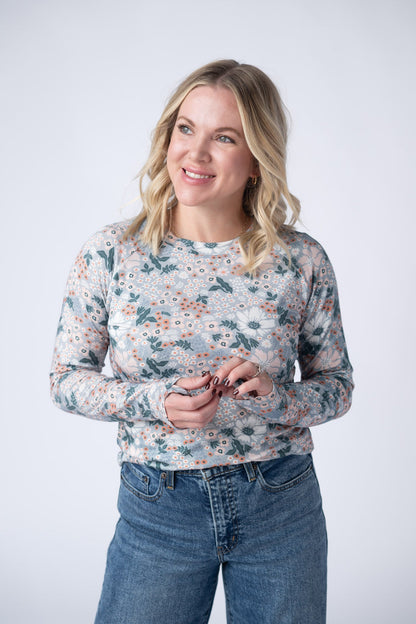 *Blair Long Sleeve Top - Ditsy Blush Floral*