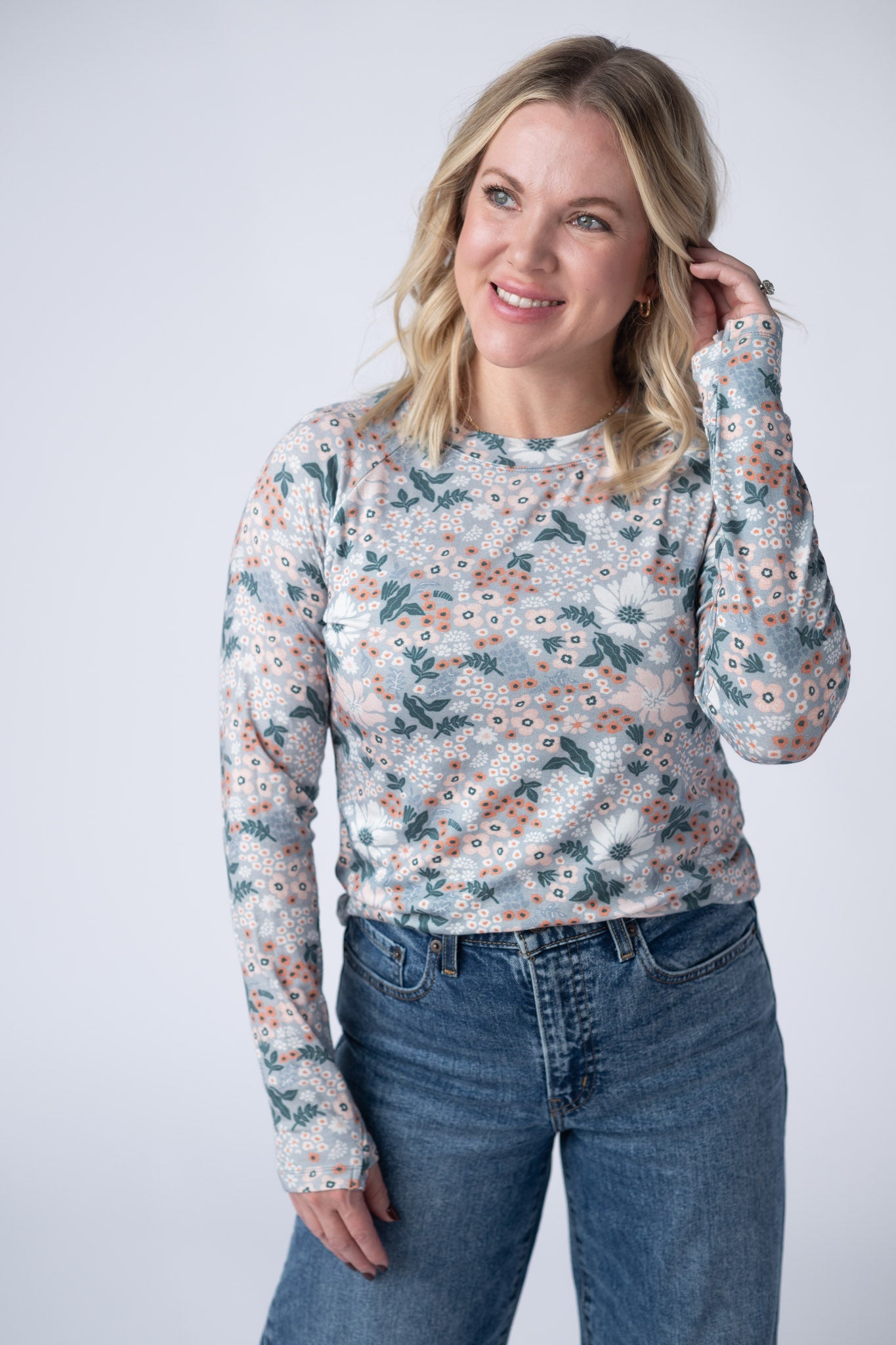 *Blair Long Sleeve Top - Ditsy Blush Floral*