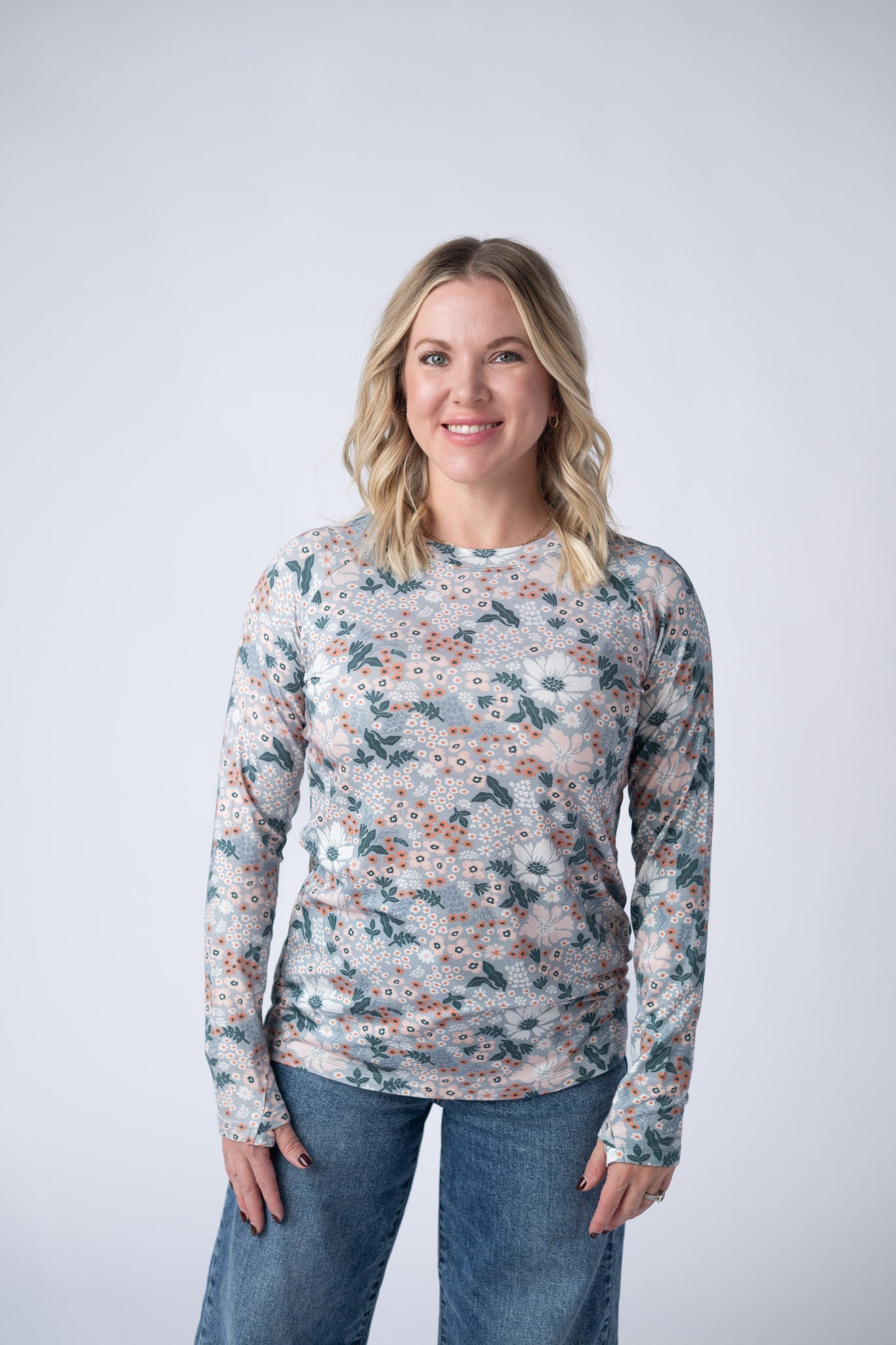 *Blair Long Sleeve Top - Ditsy Blush Floral*