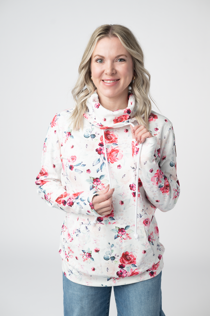 IN STOCK Soft Funnel Neck - Pink  Bloom FINAL SALE