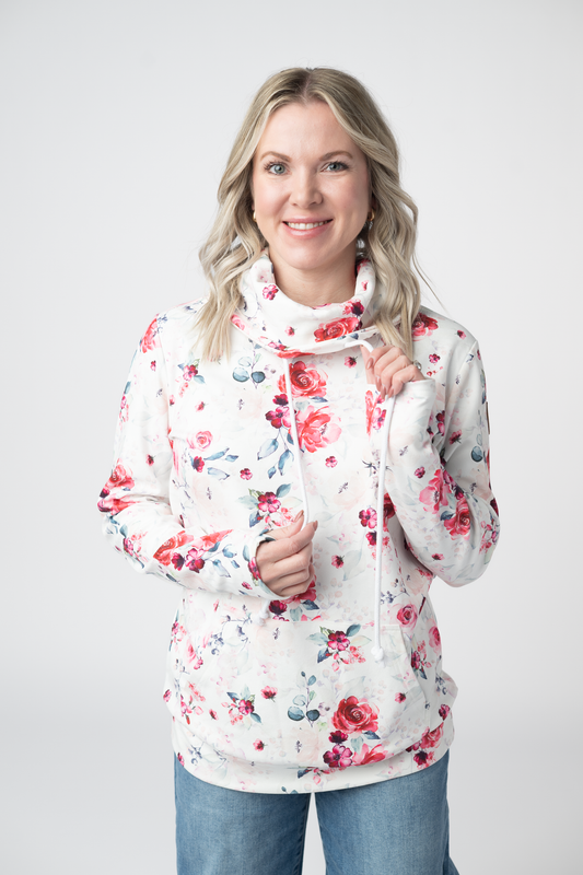 IN STOCK Soft Funnel Neck - Pink  Bloom FINAL SALE