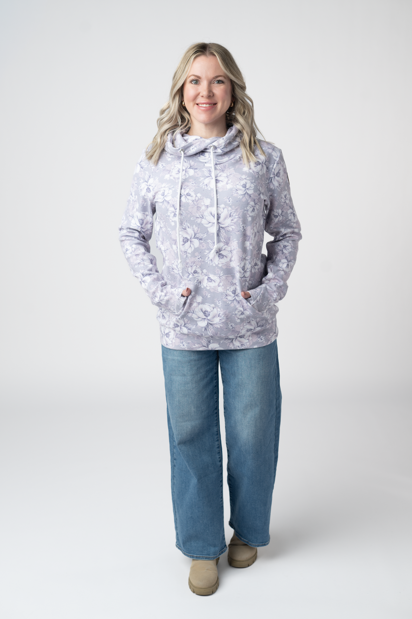 IN STOCK Ashley Hoodie - Vintage Grey Floral FINAL SALE