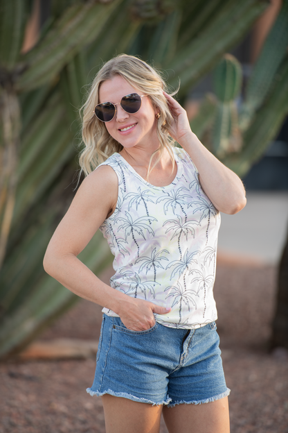 IN STOCK Ava Tank - Neon Palm FINAL SALE