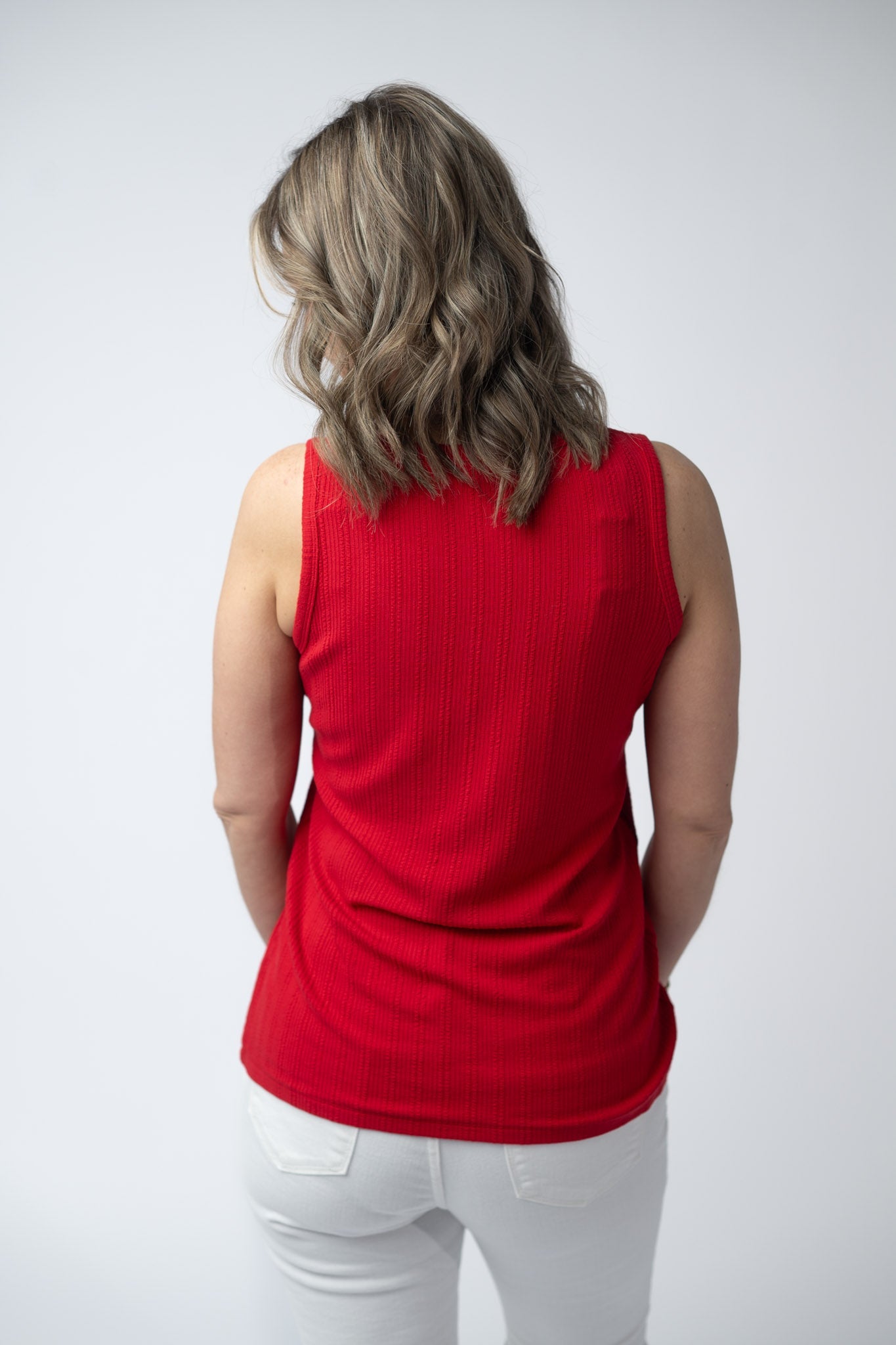 IN STOCK Mila Zipper Tank - Red FINAL SALE