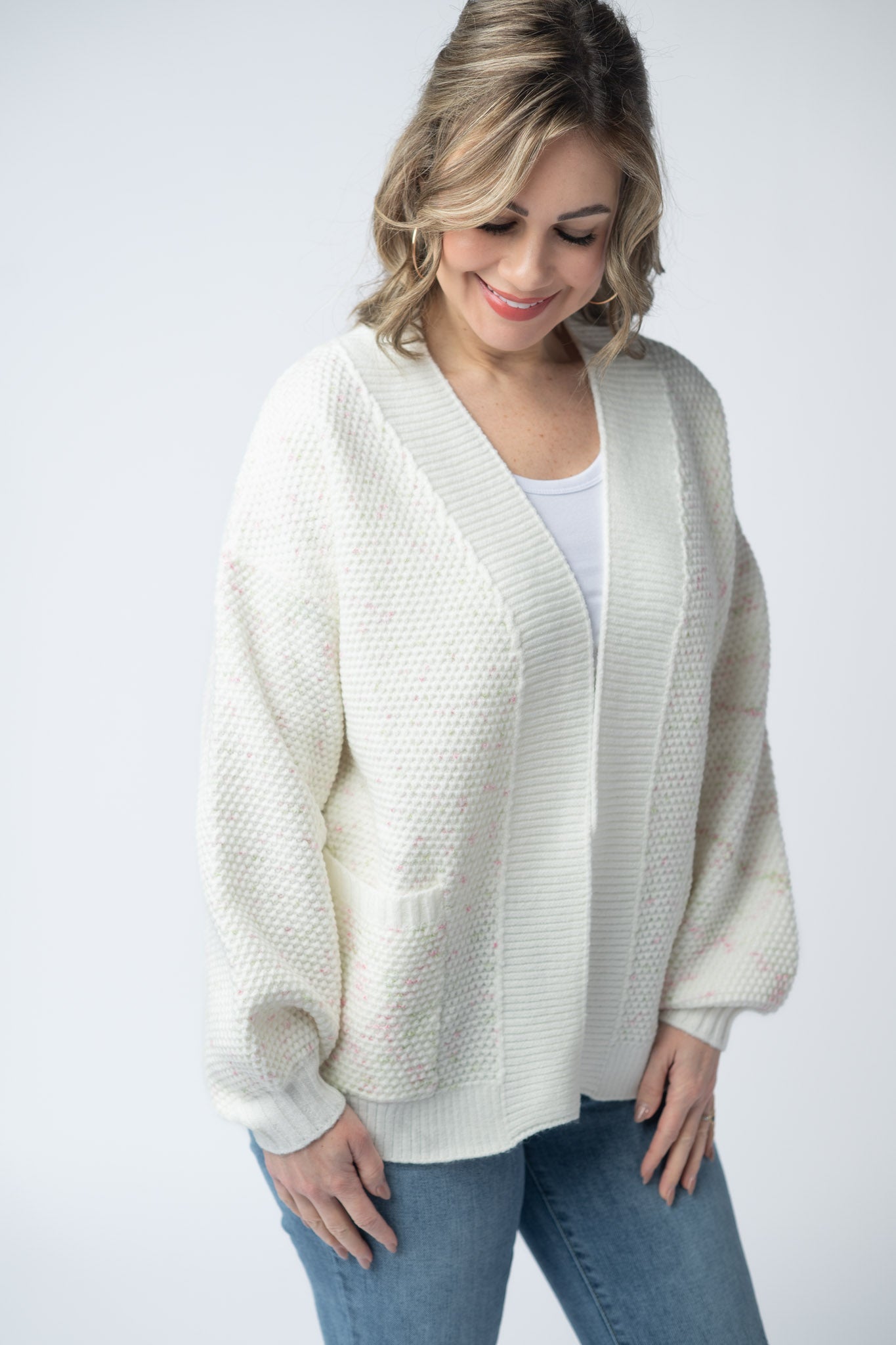 IN STOCK Kinsley Cardigan - Pink and Green Mix FINAL SALE