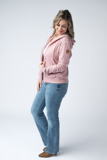 IN STOCK Fullzip Hoodie - Dusty Pink FINAL SALE