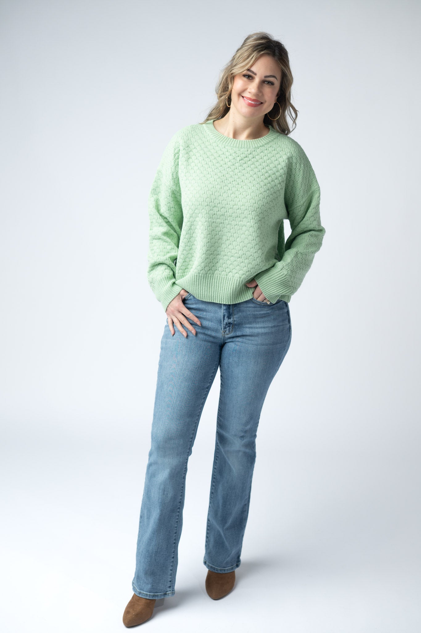 *Gianna Pullover Sweater - Spring Sage Green*