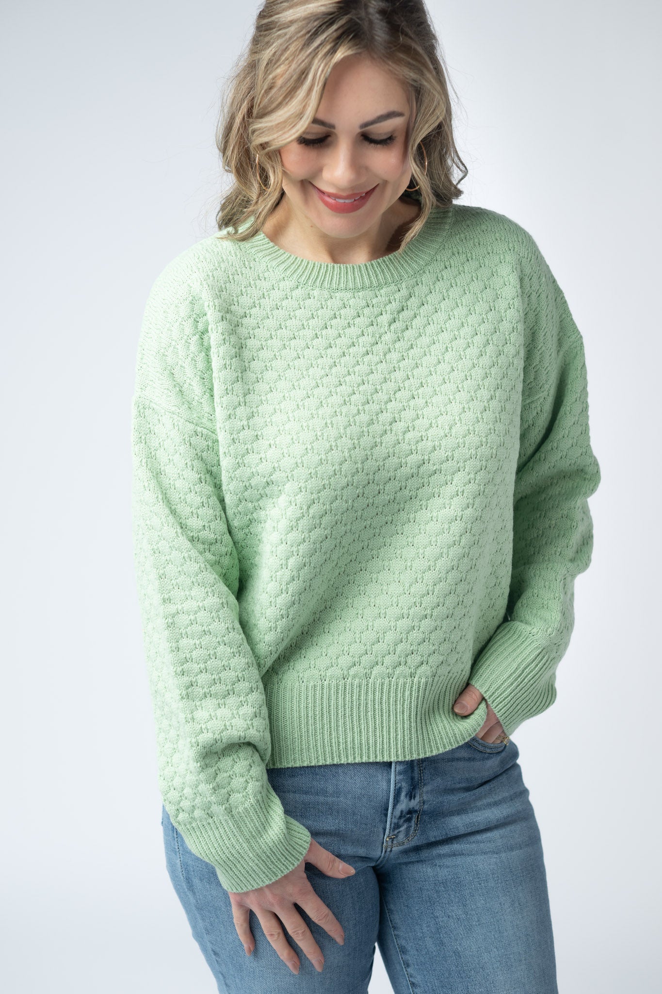 *Gianna Pullover Sweater - Spring Sage Green*