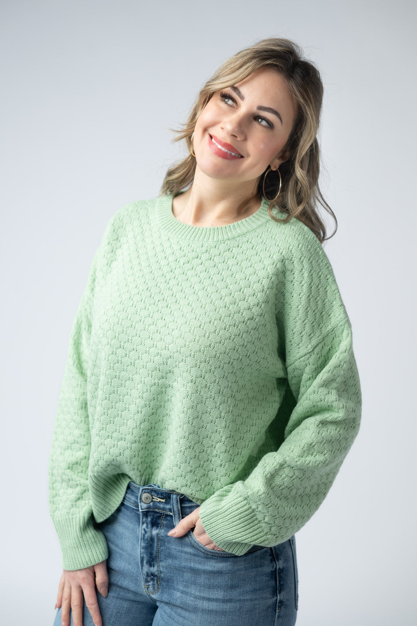 *Gianna Pullover Sweater - Spring Sage Green*